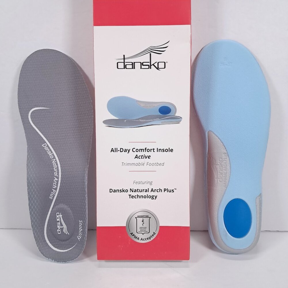 Dansko Insoles Women S, EU 35-37, US 4.5-7 All Day Comfort Active Footbed Gray